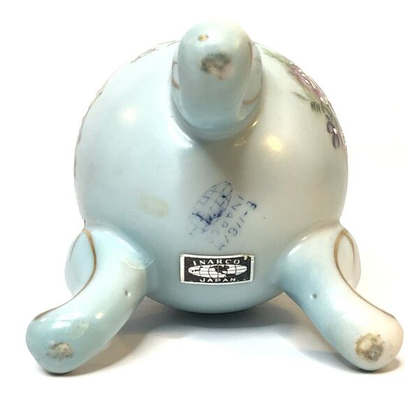 Vintage INARCO Footed Egg Vase Japan Hand Painted Floral Porcelain E-116/M - Picture 8 of 12